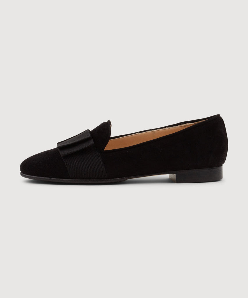 Suede Bow Slipper Miaki Swiss Made Womenswear