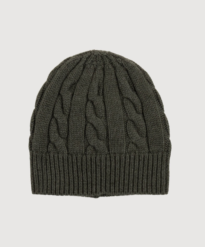Cable Knit Cashmere Cap