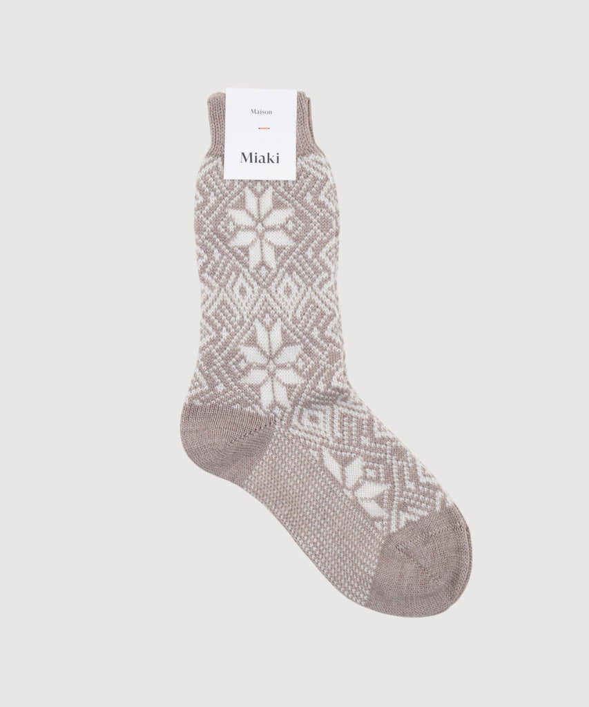 Beige / 36/38 Snow Socks Miaki Swiss Made Womenswear
