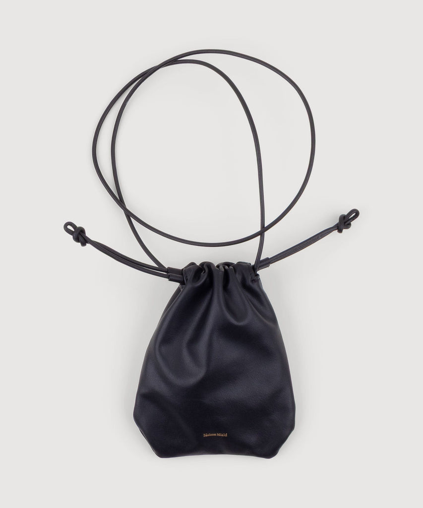 Black / One Size Soft Crossbody Leather Bag Miaki Swiss Made Womenswear