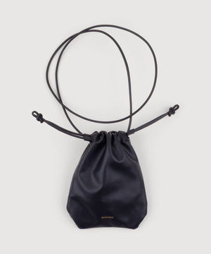 Black / One Size Soft Crossbody Leather Bag Miaki Swiss Made Womenswear