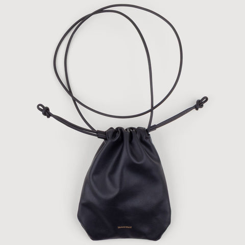 Black / One Size Soft Crossbody Leather Bag Miaki Swiss Made Womenswear