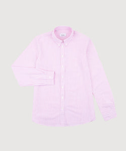 Fuchsia / 34 Relaxed Oxford Stripe Shirt Miaki Swiss Made Womenswear