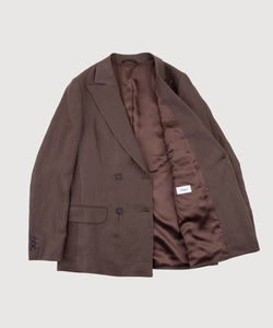 Double Breast Linen Blazer Miaki Swiss Made Womenswear