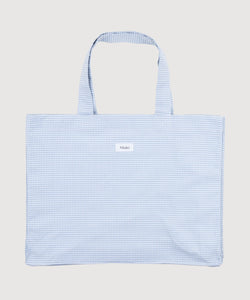 Check Light Blue / One Size Check Beach Bag Miaki Swiss Made Womenswear