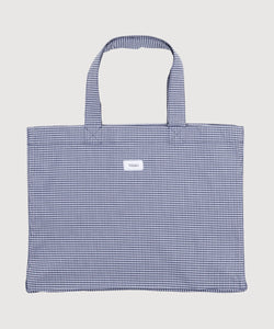 Check Navy / One Size Check Beach Bag Miaki Swiss Made Womenswear