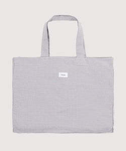Check Beige / One Size Check Beach Bag Miaki Swiss Made Womenswear