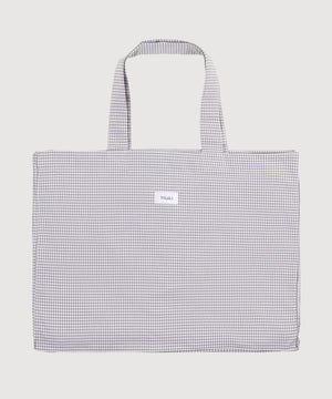 Check Beige / One Size Check Beach Bag Miaki Swiss Made Womenswear