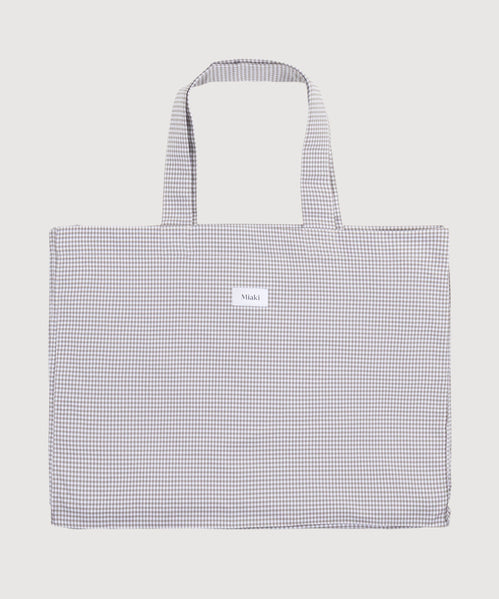 Check Beige / One Size Check Beach Bag Miaki Swiss Made Womenswear