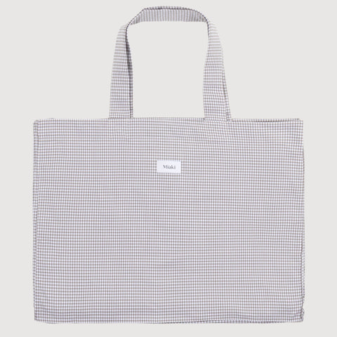 Check Beige / One Size Check Beach Bag Miaki Swiss Made Womenswear