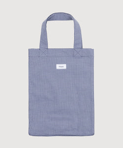 Check Navy / One Size Check Tote Bag Miaki Swiss Made Womenswear