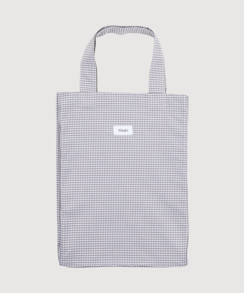 Check Beige / One Size Check Tote Bag Miaki Swiss Made Womenswear