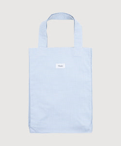 Check Light Blue / One Size Check Tote Bag Miaki Swiss Made Womenswear