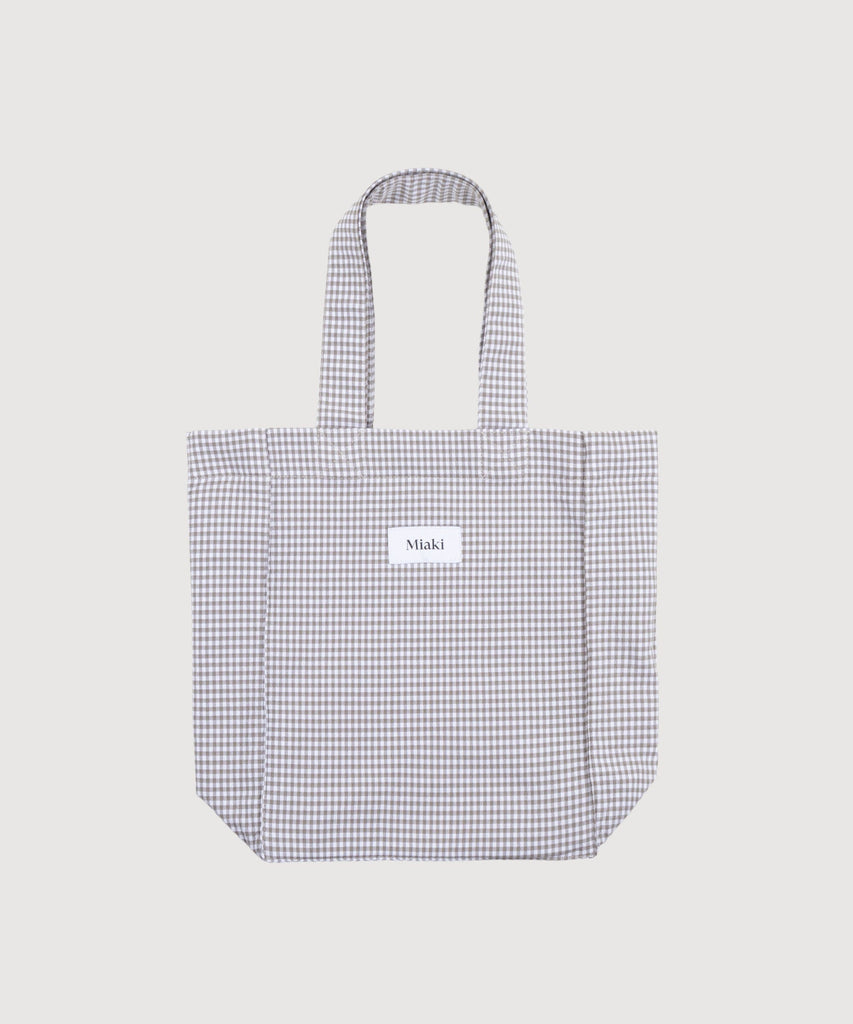 Check Beige / One Size Check Mini Tote Bag Miaki Swiss Made Womenswear