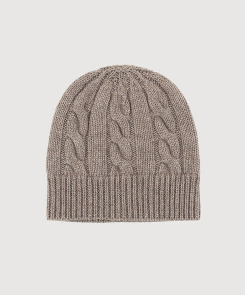 Cable Knit Cashmere Cap