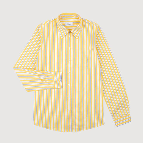 Yellow/Blue / 34 Relaxed Ivy League Shirt Miaki Swiss Made Womenswear