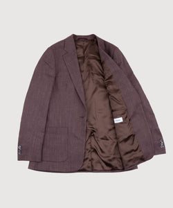 Relaxed Wool Silk Herringbone Blazer Miaki Swiss Made Womenswear