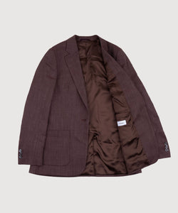 Relaxed Wool Silk Herringbone Blazer Miaki Swiss Made Womenswear