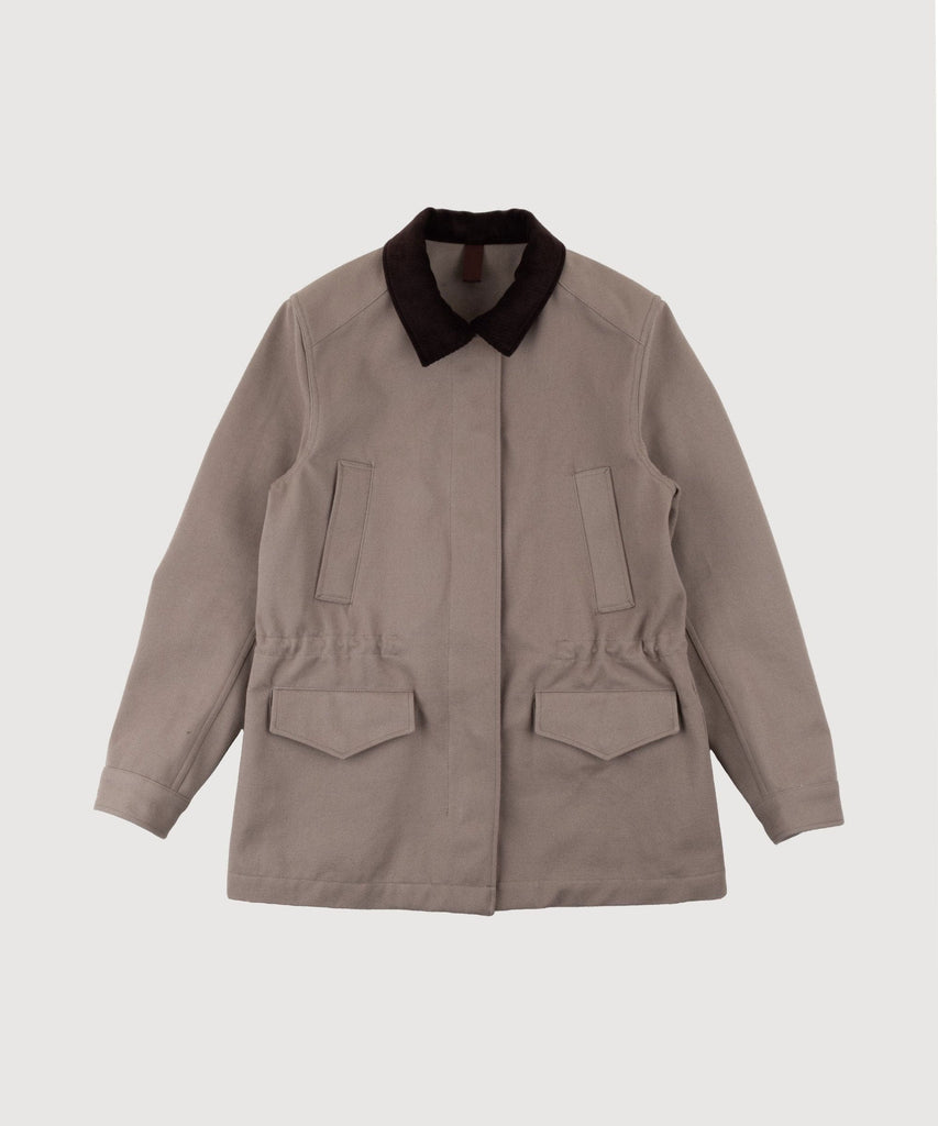 Taupe / S Cotton Field Jacket Miaki Swiss Made Womenswear