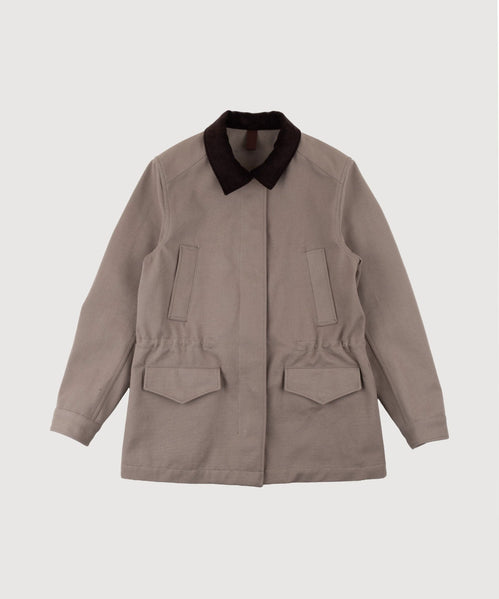Taupe / S Cotton Field Jacket Miaki Swiss Made Womenswear