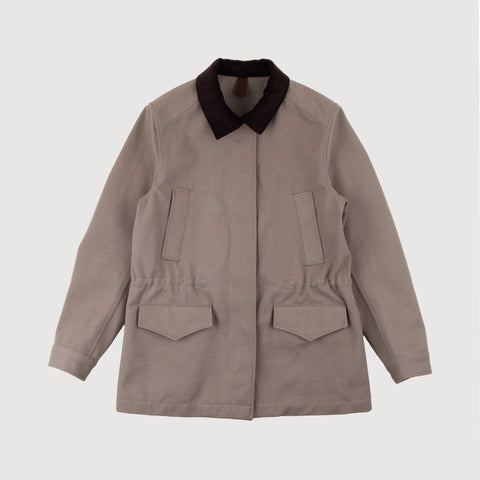 Taupe / S Cotton Field Jacket Miaki Swiss Made Womenswear