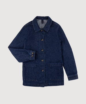 Blue / S Denim Overshirt Miaki Swiss Made Womenswear