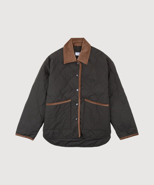 Dark Brown / 34 Light Quilted Jacket Miaki Swiss Made Womenswear