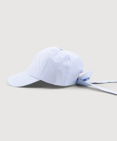 Stripes Blue / One Size Bow Sport Cap Miaki Swiss Made Womenswear
