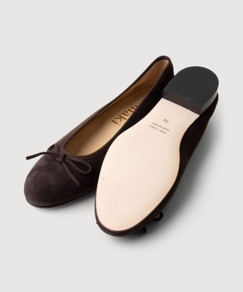 Suede Ballerina Miaki Swiss Made Womenswear