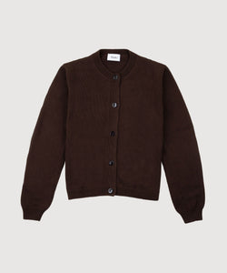 Dark Brown / XS Cotton Cardigan Miaki Swiss Made Womenswear