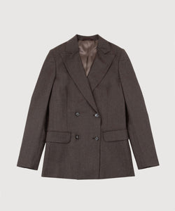 Relaxed Flannel Double Breast Jacket