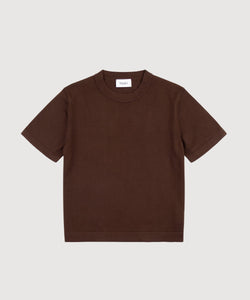 Brown / XS Knitted T-shirt Miaki Swiss Made Womenswear