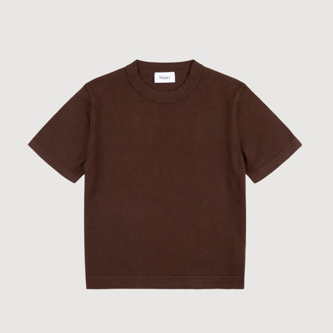 Brown / XS Knitted T-shirt Miaki Swiss Made Womenswear