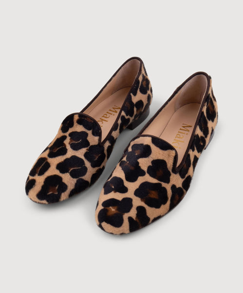 Brown / 35 Leopard Slipper Miaki Swiss Made Womenswear