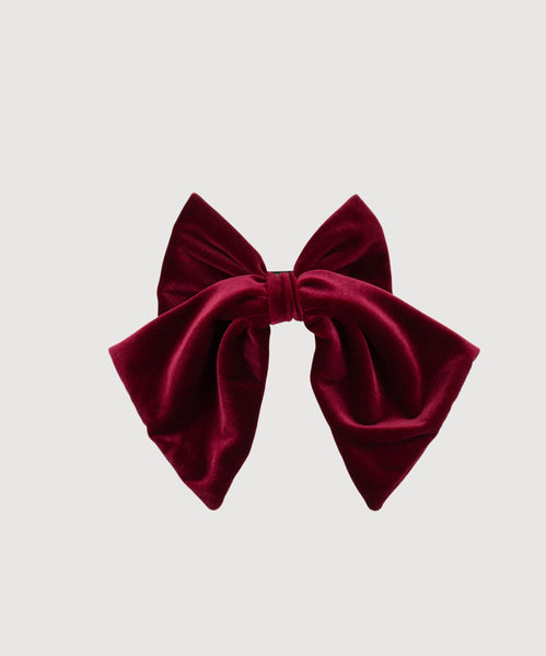 Large Velvet Bow Clip