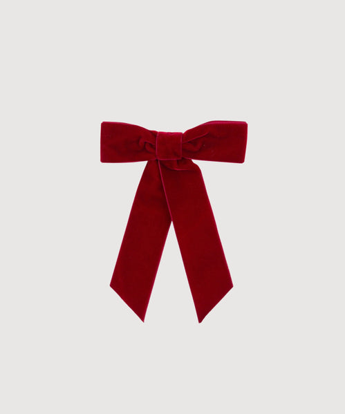 Velvet Bow Clip