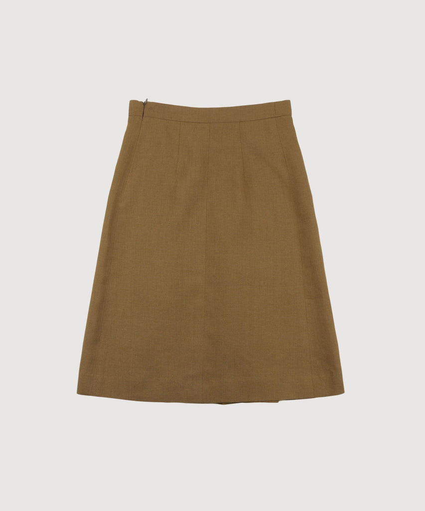 Pleated Linen Skirt