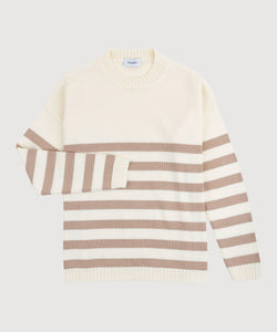 Striped Oversized Cotton Sweater