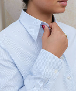Relaxed Cotton Silk Stripe Shirt