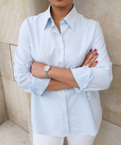 Relaxed Cotton Silk Stripe Shirt
