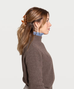 Short Heavy Rib Mockneck Sweater