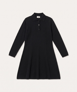 Black / XS Knitted Polo Dress Miaki Swiss Made Womenswear