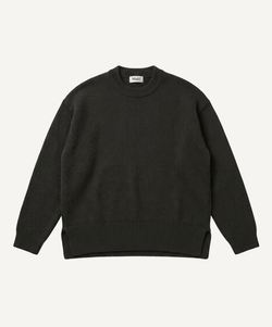 Dark Green / XS Relaxed Wool Sweater Miaki Swiss Made Womenswear