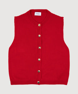 Knitted Cotton Vest Miaki Swiss Made Womenswear