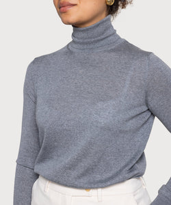 Rollkragenpullover aus Wolle