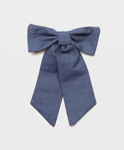 Denim Bow Clip