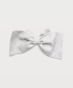 Large Linen Bow Clip