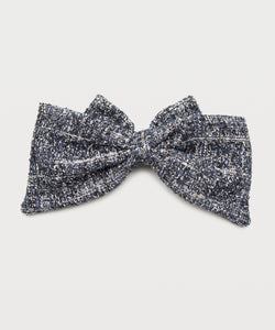 Large Tweed Bow Clip