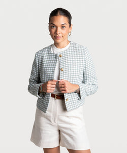 Short Checked Boucle Jacket