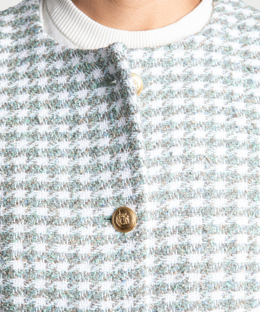 Short Checked Boucle Jacket